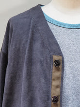 画像をギャラリービューアに読み込む, dip "ワッフルカーディガン CHARCOAL"