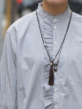 画像をギャラリービューアに読み込む, NOUVELLES DU PARADIS "フリルアレンジ ブラウス BLUE STRIPE"