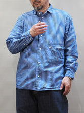 画像をギャラリービューアに読み込む, nisica "レギュラーカラー シャツ BLUE STRIPE"