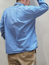 画像をギャラリービューアに読み込む, nisica "レギュラーカラー シャツ BLUE STRIPE"