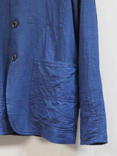 画像をギャラリービューアに読み込む, MOJITO "リネン コットン PROPOSE SACK COAT NAVY"