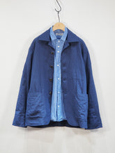 画像をギャラリービューアに読み込む, MOJITO "リネン コットン PROPOSE SACK COAT NAVY"