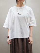 画像をギャラリービューアに読み込む, NOUVELLES DU PARADIS "コットン天竺 ワイドTシャツ OFF WHITE”