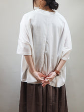 画像をギャラリービューアに読み込む, NOUVELLES DU PARADIS "コットン天竺 ワイドTシャツ OFF WHITE”