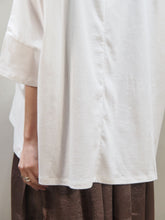 画像をギャラリービューアに読み込む, NOUVELLES DU PARADIS "コットン天竺 ワイドTシャツ OFF WHITE”
