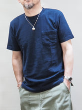 画像をギャラリービューアに読み込む, PATCHII "リサイクルコットン 吊り編み 丸胴 Tシャツ NAVY"