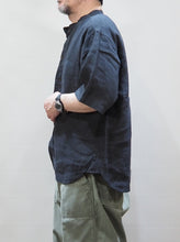 画像をギャラリービューアに読み込む, ORDINARY FITS "リネン ワークプルオーバーシャツ BLACK"