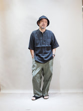 画像をギャラリービューアに読み込む, ORDINARY FITS "リネン ワークプルオーバーシャツ BLACK"