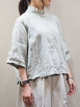 画像をギャラリービューアに読み込む, SETTO ″LINEN FEELING SHIRT LIGHT GREEN″