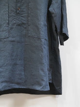 画像をギャラリービューアに読み込む, ORDINARY FITS "リネン ワークプルオーバーシャツ BLACK"