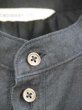画像をギャラリービューアに読み込む, ORDINARY FITS "リネン ワークプルオーバーシャツ BLACK"