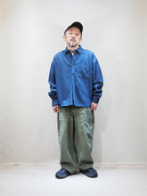 画像をギャラリービューアに読み込む, AUDIENCE "10ozデニム クロップドシャツ BLUE INDIGO"