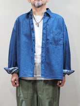 画像をギャラリービューアに読み込む, AUDIENCE "10ozデニム クロップドシャツ BLUE INDIGO"