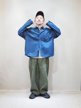 画像をギャラリービューアに読み込む, AUDIENCE "10ozデニム クロップドシャツ BLUE INDIGO"