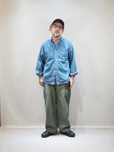 画像をギャラリービューアに読み込む, BARNS OUTFITTERS "8ozデニム ボタンダウンシャツ Lt INDIGO"