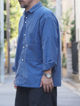 画像をギャラリービューアに読み込む, nisica "レギュラーカラー シャツ BLUE PURPLE CK"