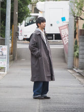 画像をギャラリービューアに読み込む, KELEN "BAL COLLAR COAT CHARCOAL/NAVY"