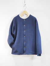画像をギャラリービューアに読み込む, AUDIENCE "ストライプキルト ノーカラースナップジャケット NAVY"