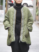 画像をギャラリービューアに読み込む, KHA:KI "MIL QUILT ZIP UP JACKET OLIVE"