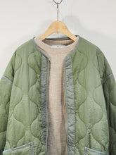 画像をギャラリービューアに読み込む, KHA:KI "MIL QUILT ZIP UP JACKET OLIVE"