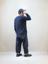 画像をギャラリービューアに読み込む, John Tulloch "シェットランドラムウール クルーネックセーター DARK NAVY"