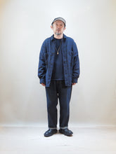 画像をギャラリービューアに読み込む, John Tulloch "シェットランドラムウール クルーネックセーター DARK NAVY"