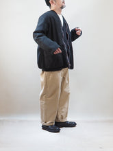 画像をギャラリービューアに読み込む, setto × toulouse "モールスキン 2タック ワイドパンツ BEIGE"