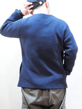 画像をギャラリービューアに読み込む, AUDIENCE "ストライプキルト ノーカラースナップジャケット NAVY"