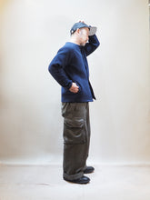 画像をギャラリービューアに読み込む, AUDIENCE "ストライプキルト ノーカラースナップジャケット NAVY"