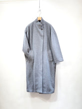 画像をギャラリービューアに読み込む, mizuiro ind "スタンドカラーロングコート CHARCOAL"