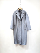 画像をギャラリービューアに読み込む, mizuiro ind "スタンドカラーロングコート CHARCOAL"