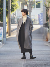 画像をギャラリービューアに読み込む, mizuiro ind "スタンドカラーロングコート CHARCOAL"