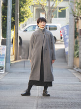 画像をギャラリービューアに読み込む, mizuiro ind "スタンドカラーロングコート CHARCOAL"