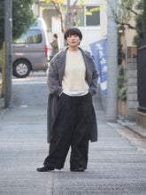 画像をギャラリービューアに読み込む, mizuiro ind "スタンドカラーロングコート CHARCOAL"