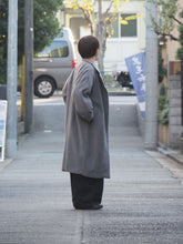 画像をギャラリービューアに読み込む, mizuiro ind "スタンドカラーロングコート CHARCOAL"