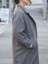 画像をギャラリービューアに読み込む, mizuiro ind "スタンドカラーロングコート CHARCOAL"