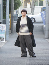 画像をギャラリービューアに読み込む, mizuiro ind "スタンドカラーロングコート BLACK"