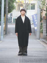 画像をギャラリービューアに読み込む, mizuiro ind "スタンドカラーロングコート BLACK"