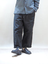 画像をギャラリービューアに読み込む, setto × toulouse "モールスキン 2タック ワイドパンツ BLACK"