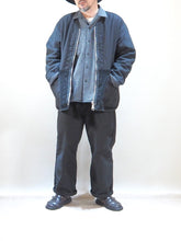 画像をギャラリービューアに読み込む, setto × toulouse "モールスキン 2タック ワイドパンツ BLACK"