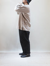 画像をギャラリービューアに読み込む, setto × toulouse "モールスキン 2タック ワイドパンツ BLACK"