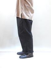 画像をギャラリービューアに読み込む, setto × toulouse "モールスキン 2タック ワイドパンツ BLACK"