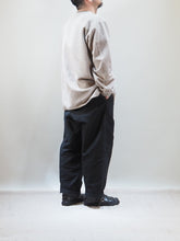 画像をギャラリービューアに読み込む, setto × toulouse "モールスキン 2タック ワイドパンツ BLACK"