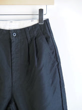 画像をギャラリービューアに読み込む, setto × toulouse "モールスキン 2タック ワイドパンツ BLACK"