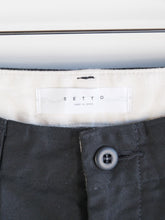画像をギャラリービューアに読み込む, setto × toulouse "モールスキン 2タック ワイドパンツ BLACK"