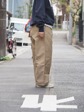 画像をギャラリービューアに読み込む, setto × toulouse "モールスキン 2タック ワイドパンツ BEIGE"