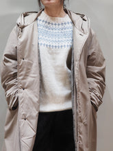 画像をギャラリービューアに読み込む, miffew "FOODED LONG DOWN COAT BEIGE"