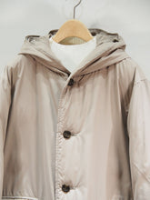 画像をギャラリービューアに読み込む, miffew "FOODED LONG DOWN COAT BEIGE"