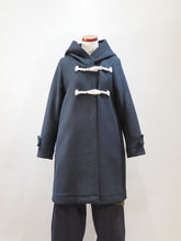 画像をギャラリービューアに読み込む, mizuiro ind "ウールメルトン Aライン フード付きコート BLACK"