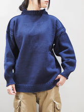 画像をギャラリービューアに読み込む, GUERNSEY WOOLLENS "オーバーサイズ ガンジーセーター NAVY size:38 "